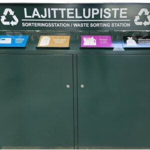 KVARTTI -jäteasema 4 x 125/160L jätesäkeille (Outlet)