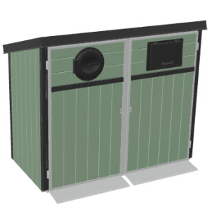 Hannäs -jäteastiasuoja 2 x 370L (outlet)